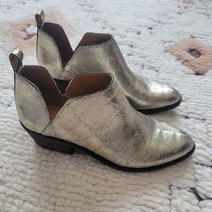 Lucky Brand Gold Metallic Fayth Bootie